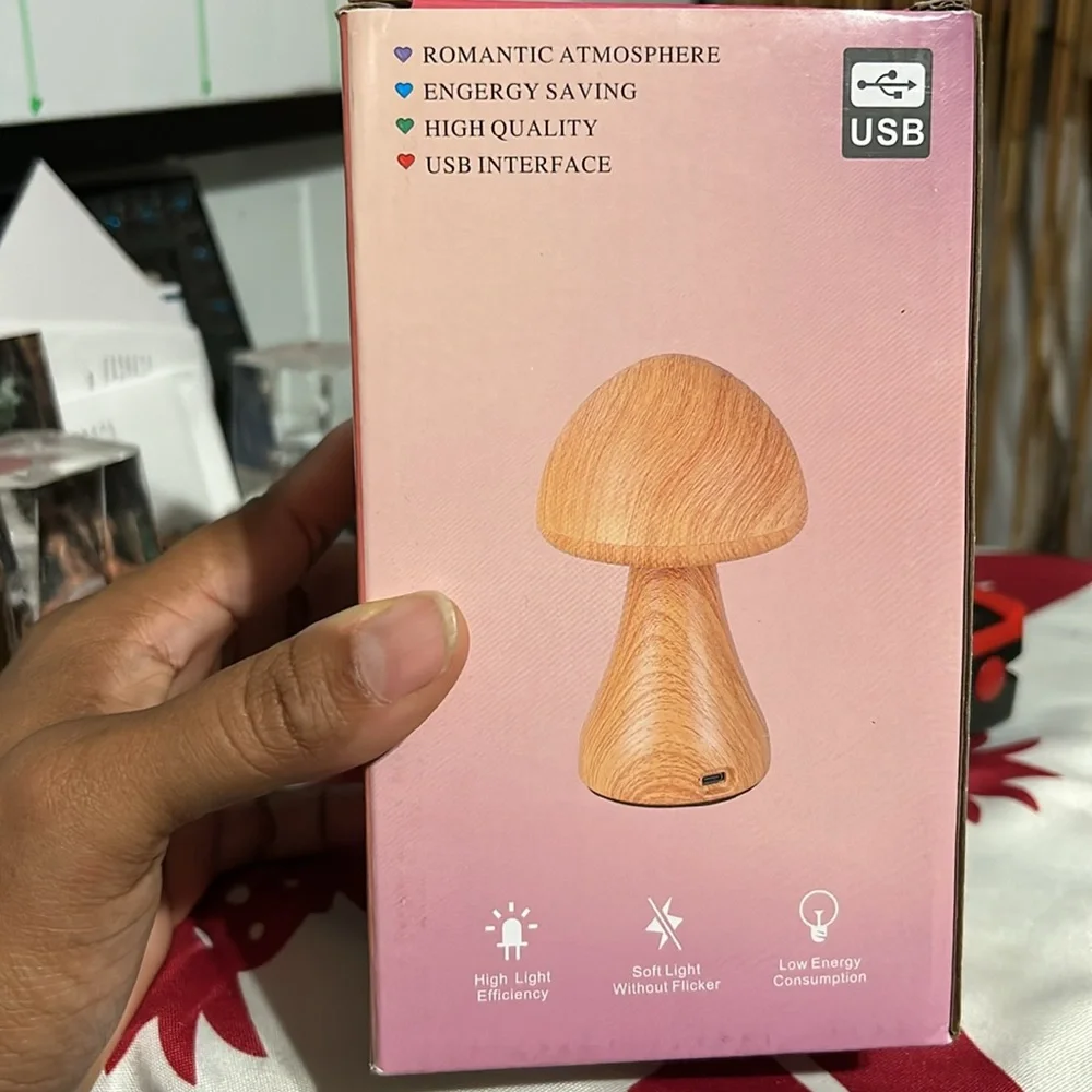 Rechargeable Mushroom Lamp - Picture 2 of 3